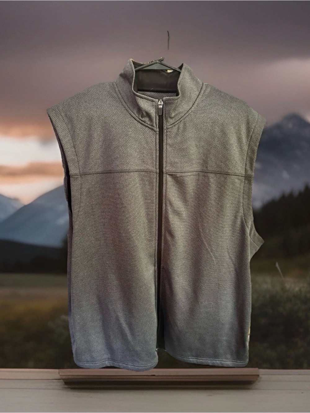 🔥PGA TOUR Gray Full Zip Golf Vest Men’s XL Textured Performance Outdoor Vest🔥